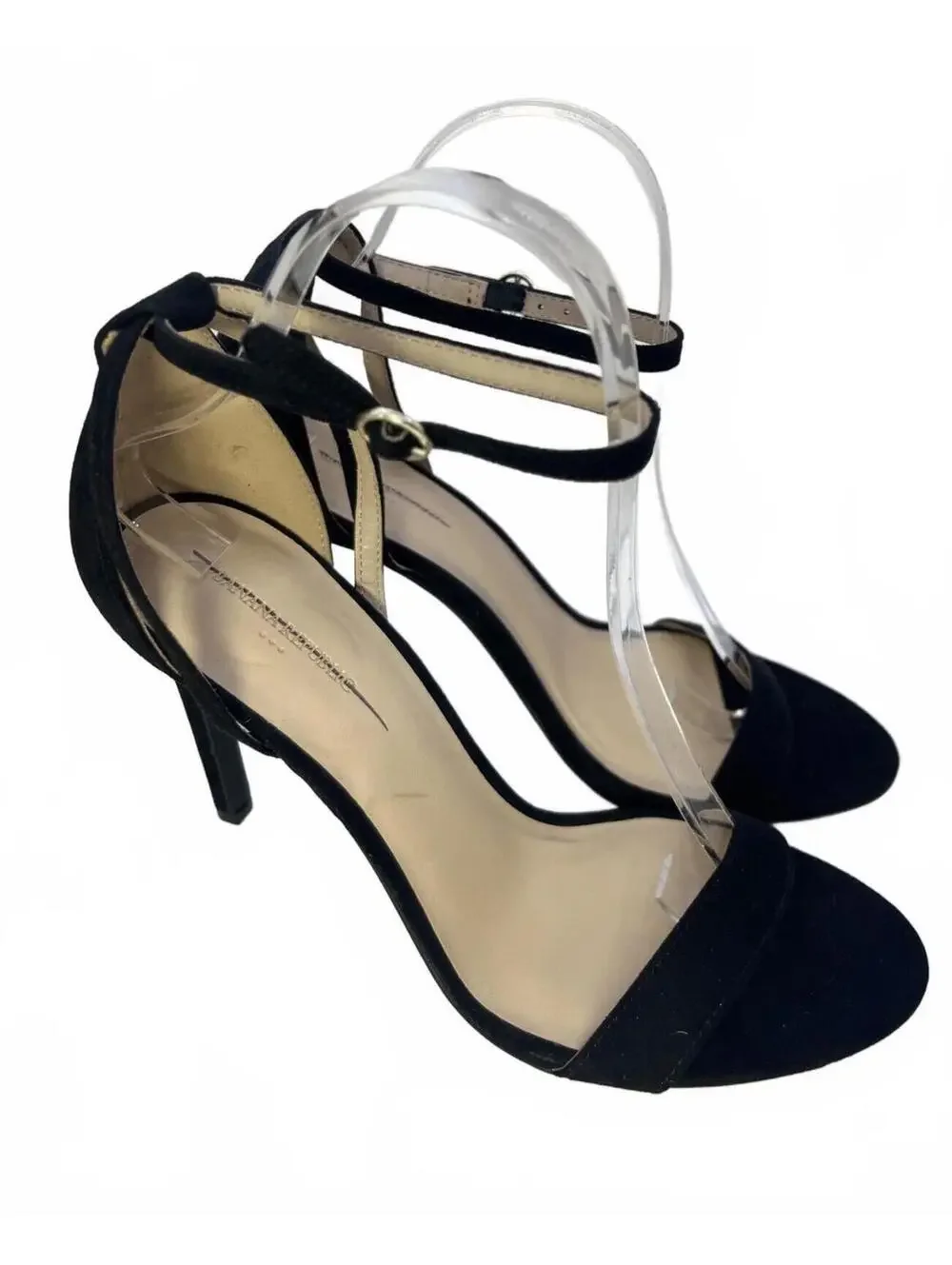 Ankle Strap Heels Suede Classic Black Size 9 High Heels by Banana Republic NWOT